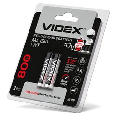Купити Акумуляторні батарейки Videx HR03/AAA 800 mAh (2 шт.) у Львові, Києві, Дніпрі, Одесі, Харкові