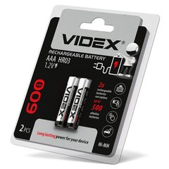 Купить Аккумуляторные батарейки Videx HR03/AAA 600 mAh (2 шт.) во Львове, Киеве, Днепре, Одессе, Харькове