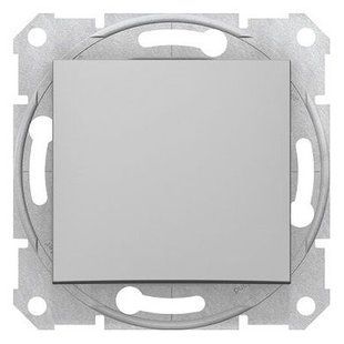 Купити Прохідний вимикач одноклавішний Schneider Electric Sedna (Алюміній) у Львові, Києві, Дніпрі, Одесі, Харкові
