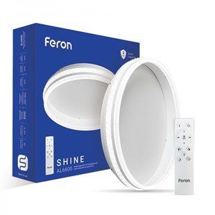 Купить Потолочный светильник с пультом LED Feron AL6600 SHINE 70Вт 3000-6500К (Белый) во Львове, Киеве, Днепре, Одессе, Харькове