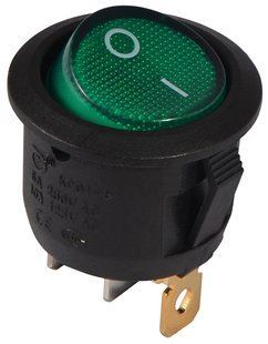 Купити KCD1-5-101N GR/B 220V Перемикач 1 клав. круглий зелений з підсвічуванням АСКО у Львові, Києві, Дніпрі, Одесі, Харкові