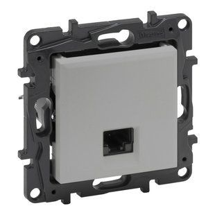 Купити Розетка комп'ютерна RJ45 CAT5e UTP Legrand Niloe Step (Алюміній) у Львові, Києві, Дніпрі, Одесі, Харкові