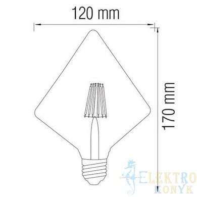 Купити Світлодіодна лампа Едісона RUSTIC PYRAMID-6 Filament 6W Е27 2200K у Львові, Києві, Дніпрі, Одесі, Харкові