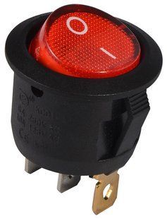 Купити KCD1-5-101N R/B 220V Перемикач 1 клав. круглий червоний з підсвічуванням АСКО у Львові, Києві, Дніпрі, Одесі, Харкові