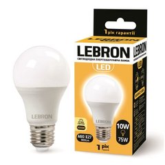 Купити Світлодіодна лампа LEBRON L-A60 10W Е27 4100K у Львові, Києві, Дніпрі, Одесі, Харкові