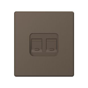 Купити Розетка подвійна комп'ютерна RJ45 CAT6 VIDEX NOTA (Мокка) у Львові, Києві, Дніпрі, Одесі, Харкові