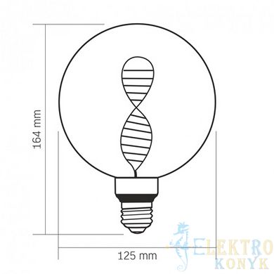 Купити LED лампа VIDEX Filament VL-DNA-G125-A 3.5W E27 1800K Amber у Львові, Києві, Дніпрі, Одесі, Харкові