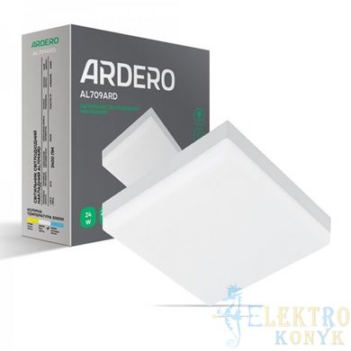 Купити Накладний LED світильник Ardero AL709ARD 24Вт 5000К квадрат у Львові, Києві, Дніпрі, Одесі, Харкові