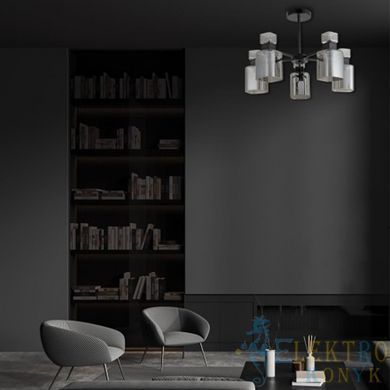 Купити Світильник на стелю Ardero BL1150-1 OLIVIA під лампу Е14 (Чорний) у Львові, Києві, Дніпрі, Одесі, Харкові