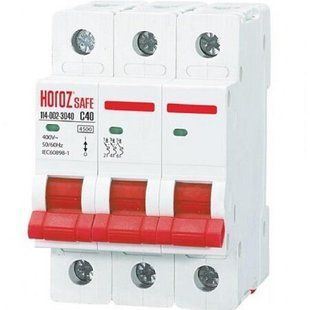 Купить Автоматический выключатель Horoz Electric SAFE 3P 50А 4,5 кА C во Львове, Киеве, Днепре, Одессе, Харькове