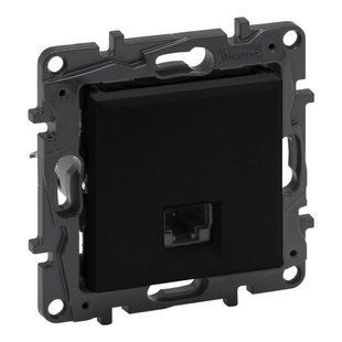 Купити Розетка комп'ютерна RJ45 CAT5e UTP Legrand Niloe Step (Чорна) у Львові, Києві, Дніпрі, Одесі, Харкові