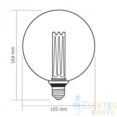 Купить LED лампа VIDEX Filament VL-DI-G125FC1980S 4W E27 1800K Smoke во Львове, Киеве, Днепре, Одессе, Харькове
