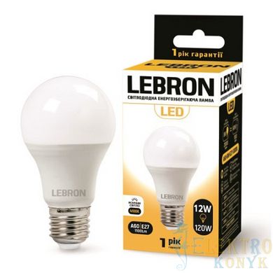 Купити Світлодіодна лампа LEBRON L-A60 12W Е27 4100K у Львові, Києві, Дніпрі, Одесі, Харкові