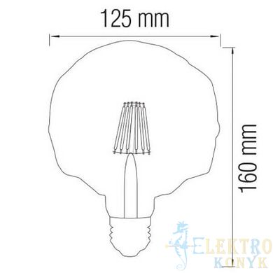 Купить Светодиодная лампа Эдисона RUSTIC CRYSTAL-6 Filament 6W Е27 2200K во Львове, Киеве, Днепре, Одессе, Харькове