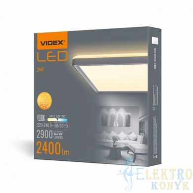 Купити Світильник настінно-стельовий LED декоративною підсвіткою VIDEX DL3S 24W 4000K (Білий) у Львові, Києві, Дніпрі, Одесі, Харкові