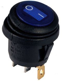 Купити KCD1-5-101WN BL/B 220VПеремикач 1 клав.круглий вологозах. синій з підсвічуванням АСКО у Львові, Києві, Дніпрі, Одесі, Харкові