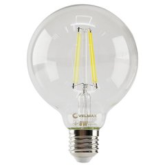 Купити Світлодіодна лампа Едісона VELMAX V-G95 Filament 4W E27 4100K у Львові, Києві, Дніпрі, Одесі, Харкові