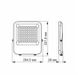 Купити Світлодіодний прожектор PREMIUM VIDEX F2 50W 5000K (Сірий) - 2