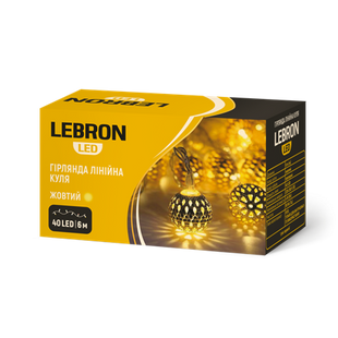 Купити Світлодіодна лінійна гірлянда LEBRON 40led IP20 6м (Жовта) у Львові, Києві, Дніпрі, Одесі, Харкові