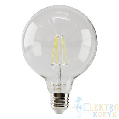 Купить Светодиодная лампа Эдисона VELMAX V-G125 Filament 4W E27 4100K во Львове, Киеве, Днепре, Одессе, Харькове
