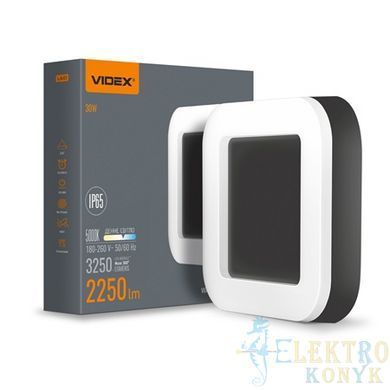 Купить Светодиодный LED светильник ART IP65 квадратный VIDEX 30W 5000K (Черный) во Львове, Киеве, Днепре, Одессе, Харькове