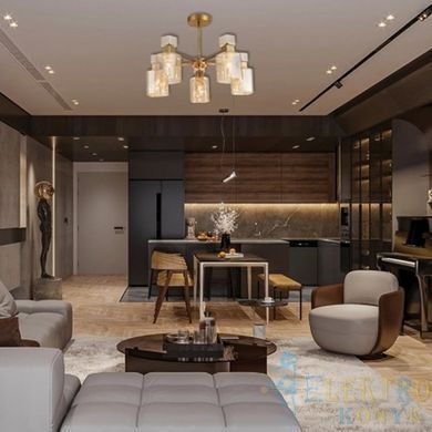 Купити Світильник на стелю Ardero BL1150-2 OLIVIA під лампу Е14 (Золото) у Львові, Києві, Дніпрі, Одесі, Харкові