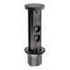 Купить Розетка в столешницу GTV CAMINO на 2 розетки + USB, Type-C, Беспроводная зарядка WC 10W (Черная) - 1