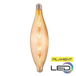 Купити Світлодіодна лампа Едісона ELLIPTIC Filament 8W Е27 2200K (Янтарна) у Львові, Києві, Дніпрі, Одесі, Харкові