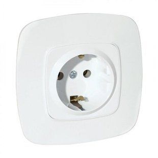 Купить Розетка с заземлением Horoz Electric ELA (Белая) во Львове, Киеве, Днепре, Одессе, Харькове