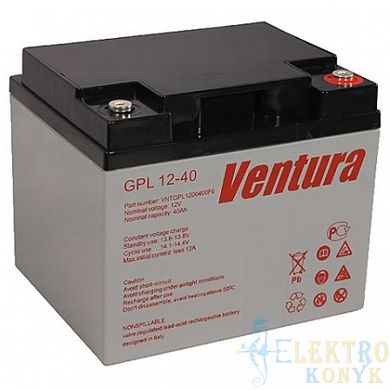 Купити Акумуляторна батарея Ventura GPL 12-40 у Львові, Києві, Дніпрі, Одесі, Харкові