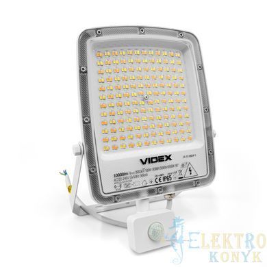 Купить Светодиодный прожектор VIDEX F5 100W 3000-5000-6500K с датчиком движения 230V во Львове, Киеве, Днепре, Одессе, Харькове