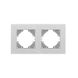 Купити Рамка 2 постова горизонтальна VIDEX BINERA (Срібний алюміній) - 2