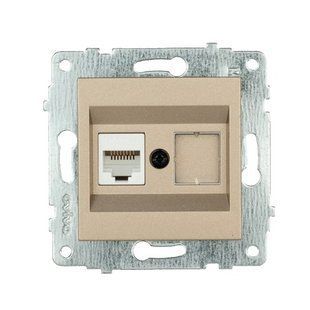 Купити Комп'ютерна розетка RJ45 OVIVO GRANO (Титановий) у Львові, Києві, Дніпрі, Одесі, Харкові