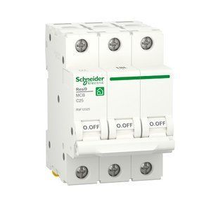 Купить Автоматический выключатель Schneider Electric Resi9 3P 25А 6 кА C во Львове, Киеве, Днепре, Одессе, Харькове