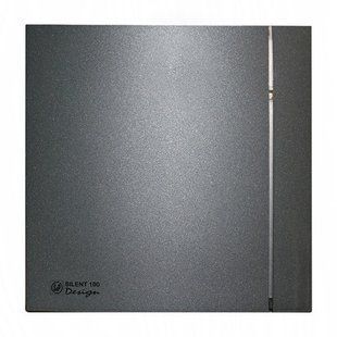 Купити Витяжний вентилятор Soler&Palau SILENT-100 CZ GREY DESIGN 4C 8W d100 (Сірий) у Львові, Києві, Дніпрі, Одесі, Харкові