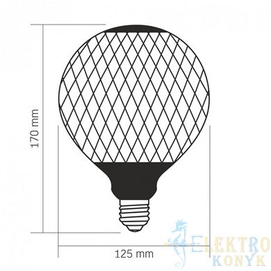 Купити LED лампа VIDEX Filament VL-DG125BP 6W E27 1800K Black Magician net у Львові, Києві, Дніпрі, Одесі, Харкові