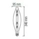 Купить Светодиодная лампа Эдисона ELLIPTIC Filament 8W Е27 2400K (Титан) - 2