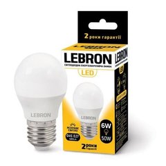 Купити Світлодіодна лампа LEBRON L-G45 6W Е27 4100K у Львові, Києві, Дніпрі, Одесі, Харкові
