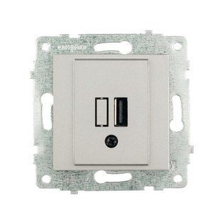 Купити USB розетка OVIVO GRANO 1xUSB (Срібний) у Львові, Києві, Дніпрі, Одесі, Харкові