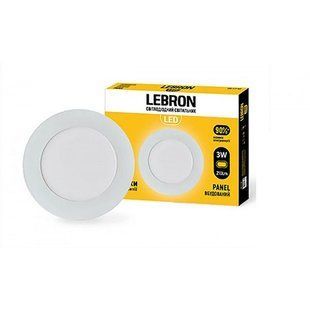 Купити Точковий світильник врізний LED круг LEBRON L-PR 3W 4100K (Білий) у Львові, Києві, Дніпрі, Одесі, Харкові
