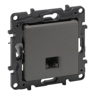 Купити Розетка комп'ютерна RJ45 CAT6 FTP Legrand Niloe Step (Сталь) у Львові, Києві, Дніпрі, Одесі, Харкові