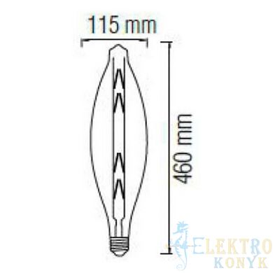 Купити Світлодіодна лампа Едісона ELLIPTIC-XL Filament 8W Е27 2400K (Титан) у Львові, Києві, Дніпрі, Одесі, Харкові
