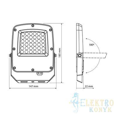 Купить Светодиодный прожектор VIDEX F5 30W 3000-5000-6500K 230V во Львове, Киеве, Днепре, Одессе, Харькове