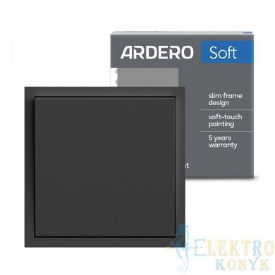 Купить Выключатель одноклавишный Ardero Soft механизм (Черный) во Львове, Киеве, Днепре, Одессе, Харькове