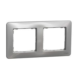 Купить Рамка 2-постовая Schneider Sedna Design (Алюминий) во Львове, Киеве, Днепре, Одессе, Харькове