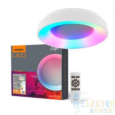 Купити Світильник на стелю з пультом LED VIDEX EDGE-RC-72W-WHITE 2700К-6000К, RGB у Львові, Києві, Дніпрі, Одесі, Харкові