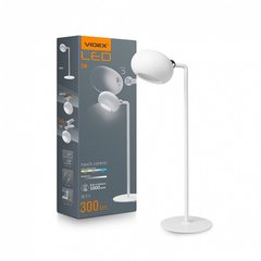 Купити Настільна LED лампа з акумулятором VIDEX VLE-TF18W 3W 3000-5500K (Біла) у Львові, Києві, Дніпрі, Одесі, Харкові