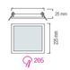 Купити Точковий світильник врізний LED SLIM/SQ-18 18W 4200K - 2