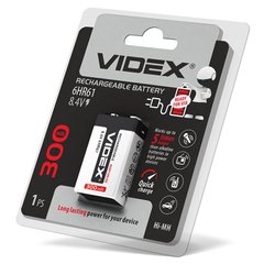 Купить Аккумуляторные батарейки Videx 6HR61 300 mAh во Львове, Киеве, Днепре, Одессе, Харькове