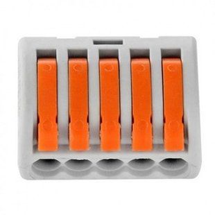 Купити Клема 5-контактна CONNECTOR-5 32А 400V 0.08-4 мм&sup2; у Львові, Києві, Дніпрі, Одесі, Харкові